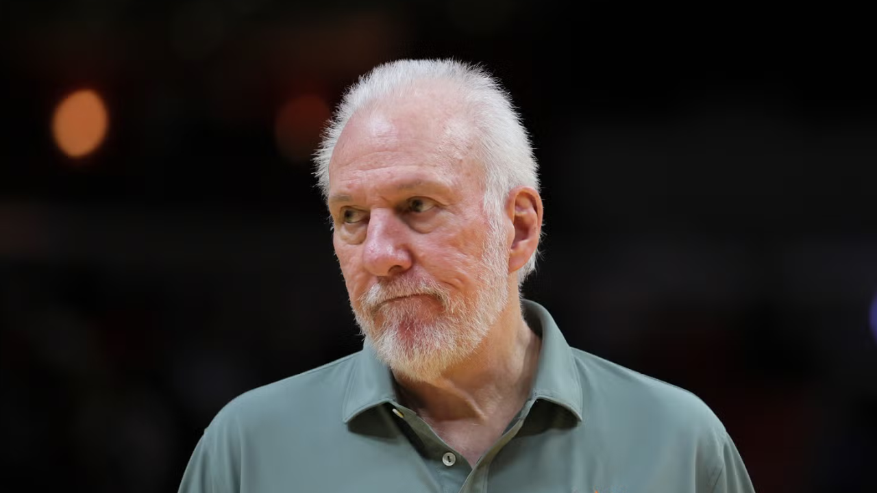 NBA coach Gregg Popovich coaching the San Antonio Spurs. Popovich is widely considered the greatest coach in NBA history.